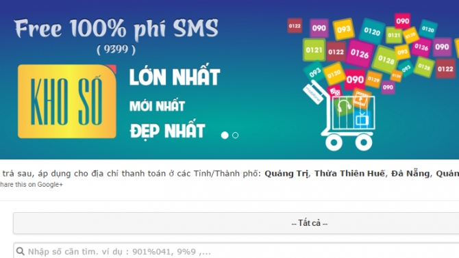 Trang web chọn số MobiFone