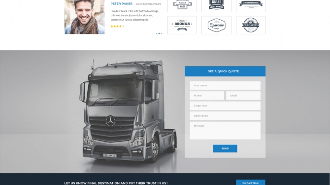 Thiết kế website Vận tải tr&ecirc;n Themeforest