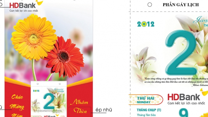 Thiết kế lịch treo tường