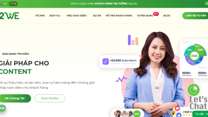 2WE - Dịch vụ thiết kế Website v&agrave; Marketing Agency