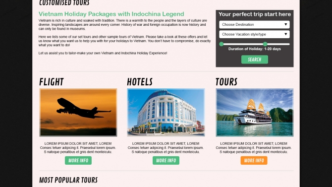 Web du lịch