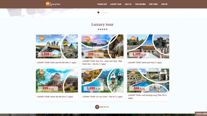 Website tour du lịch