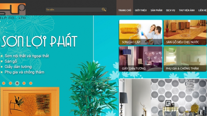 Website giới thiệu c&ocirc;ng ty với ng&agrave;nh nghề sơn