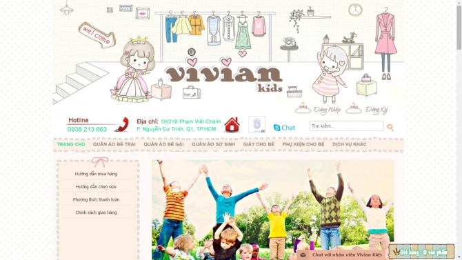 Lập tr&igrave;nh, thiết kế website b&aacute;n quần &aacute;o trẻ con