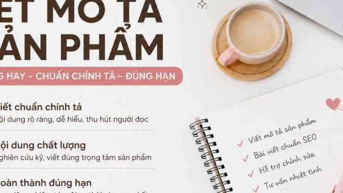 Viết m&ocirc; tả sản phẩm v&agrave; hỗ trợ nhập liệu viết content