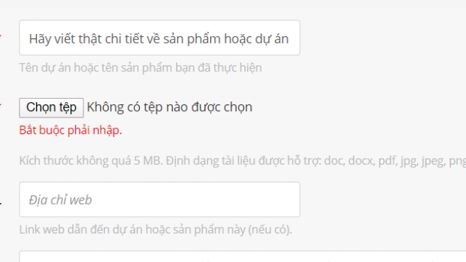 H&atilde;y viết thật chi tiết về sản phẩm hoặc dự &aacute;n n&agrave;y để người xem c&oacute; thể hiệu được những c&ocirc;ng việc thực sự bạn đ&atilde; l&agrave;m.