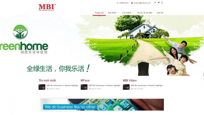 Thiết kế websie cho c&ocirc;ng ty MBI