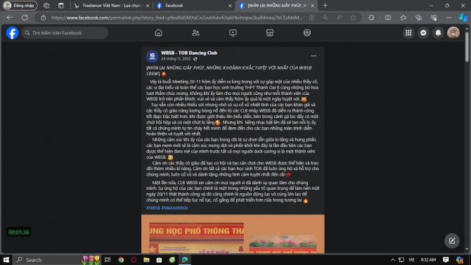 viết b&agrave;i cho fanpage clb