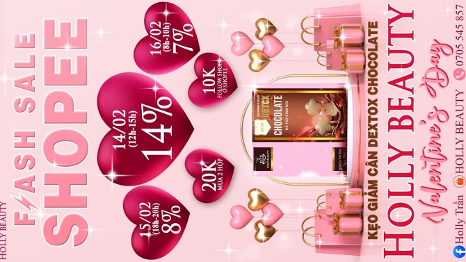 Poster cho sản phẩm thuốc giảm c&acirc;n của Shop Holly Beauty