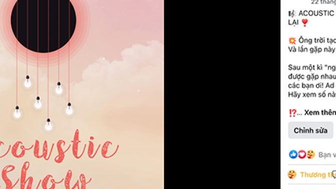 Thiết kế poster chương tr&igrave;nh Acoustic