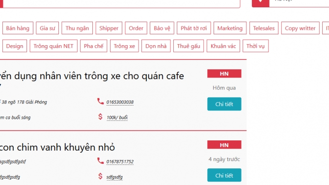 Trang tổng hợp việc l&agrave;m cho sinh vi&ecirc;n