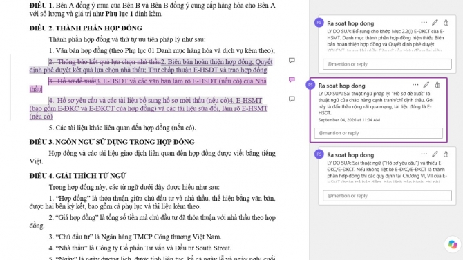 B&aacute;o c&aacute;o r&agrave; so&aacute;t hợp đồng mua b&aacute;n h&agrave;ng h&oacute;a