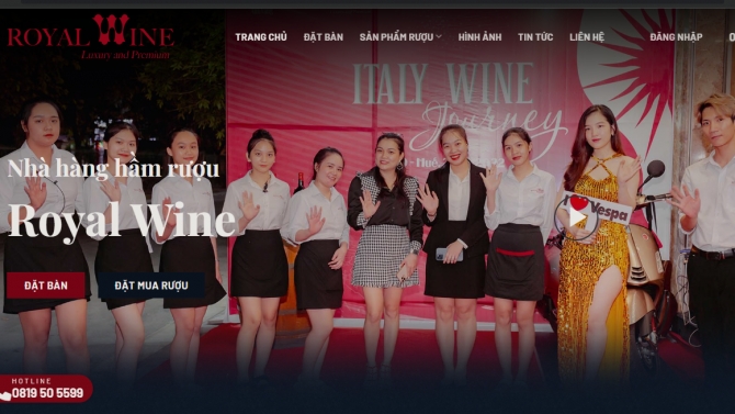 THIẾT KẾ WEBSITE ROYAL WINE