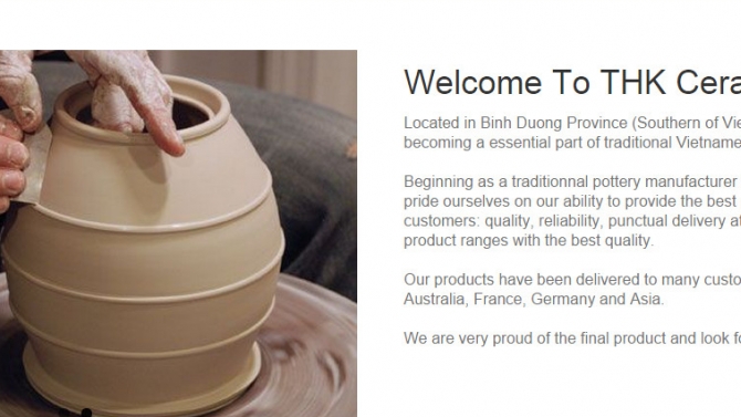 Thiết kế website thkceramics.com