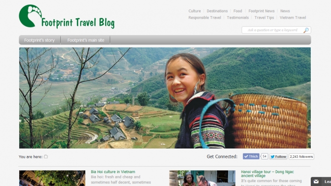 Footprint travel - wordpress template