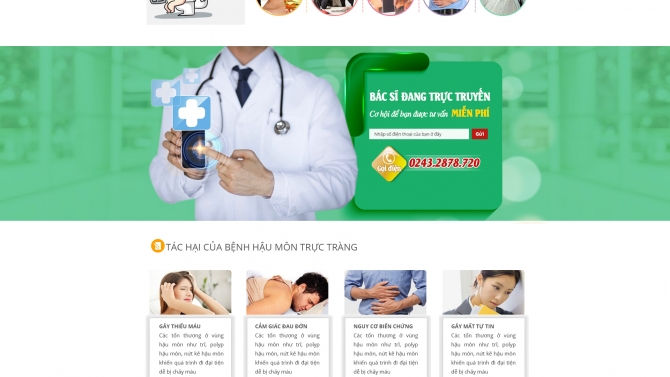 Thiết kế web bệnh trĩ