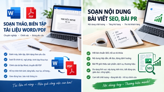 Chuy&ecirc;n gia Nội dung &ndash; G&otilde; văn bản &ndash; Dịch thuật &ndash; Thiết kế AutoCAD & PDF&rarr;CAD