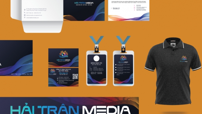 Thiết kế bộ nhận diện thương hiệu cho Hải Tr&acirc;n Media