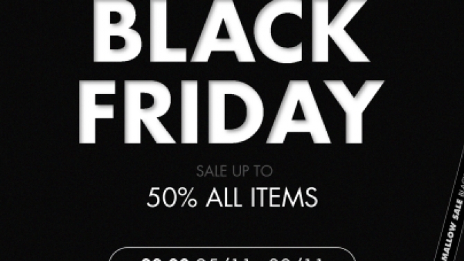 Thiết kế ấn phẩm truyền th&ocirc;ng Mallow Black Friday