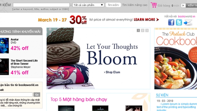 Thiết kế website b&aacute;n s&aacute;ch