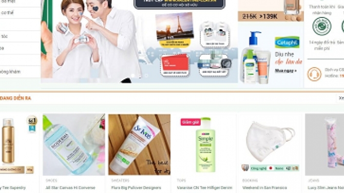 Thiết kế website b&aacute;n mỹ phẩm