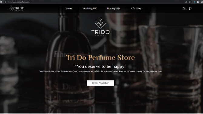 Thiết kế website TriDoPerfume