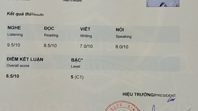 Chứng chỉ đ&aacute;nh gi&aacute; năng lực ngoại ngữ