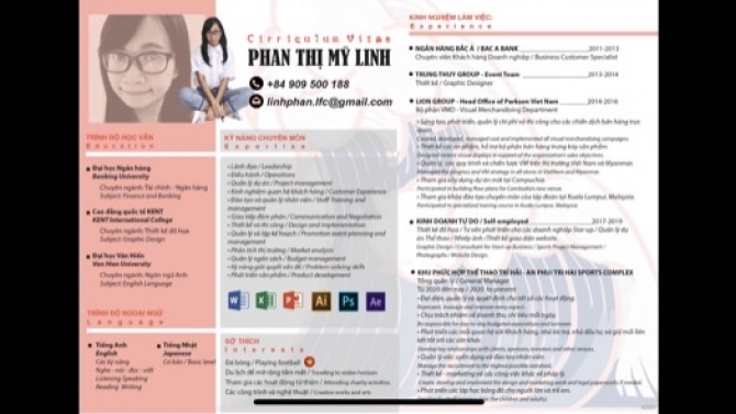 CV đ&iacute;nh k&egrave;m