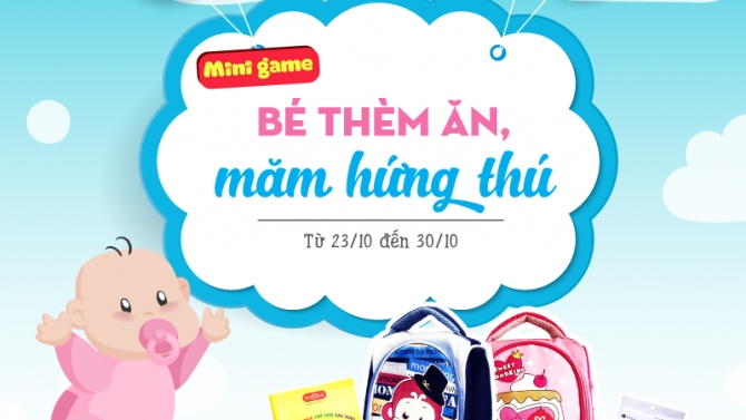 Thiết banner Facebook cho fanpage về thực phẩm cho trẻ em