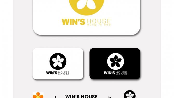 Bộ logo h&atilde;ng mỹ phẩm Win's House