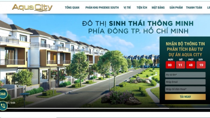 Thiết kế landing page dự &aacute;n