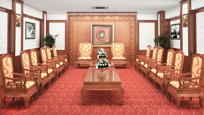 Thiết kế v&agrave; thi c&ocirc;ng Ph&ograve;ng Kh&aacute;ch Qu&acirc;n Khu 3