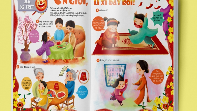 Minh họa Tạp Ch&iacute; Cầu Vồng