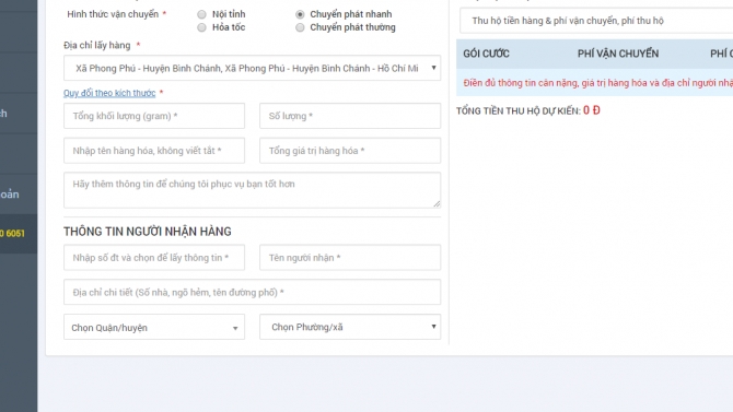Cổng giao nhận vận chuyển giao h&agrave;ng & đảm bảo thanh to&aacute;n