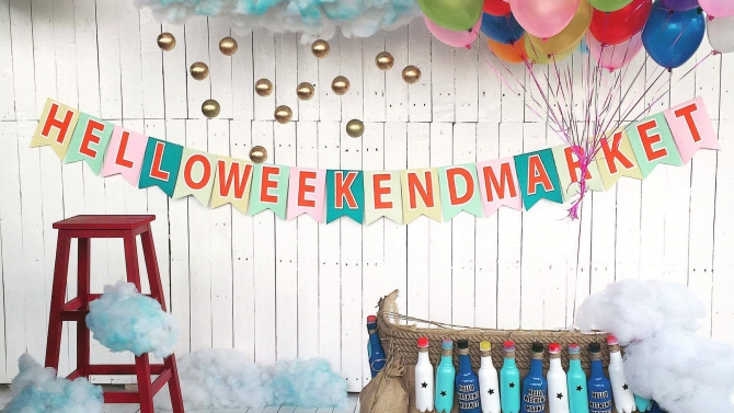 Hello weekend market photobooth