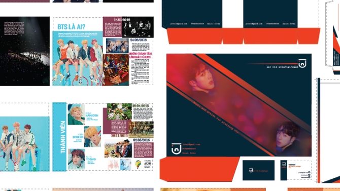 Bộ nhận dạng thương hiệu, brochure v&agrave; catalogue