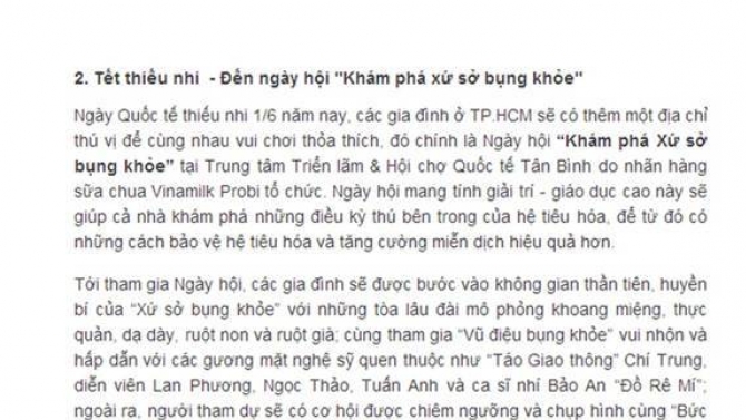 B&agrave;i viết tr&ecirc;n Webtretho