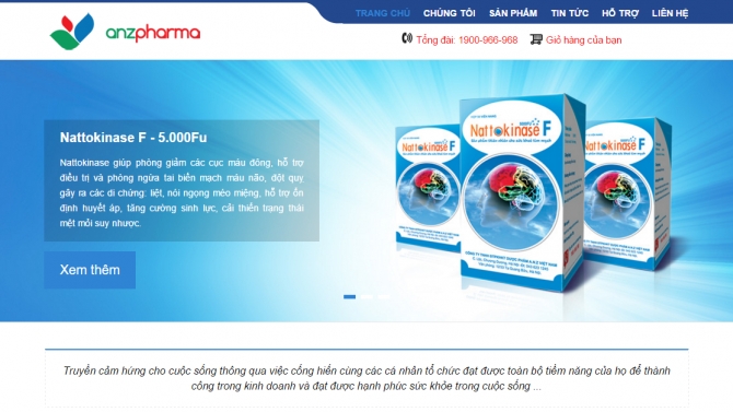 Website c&ocirc;ng ty dược phẩm