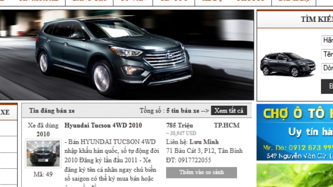 Thiết kế website oto5s