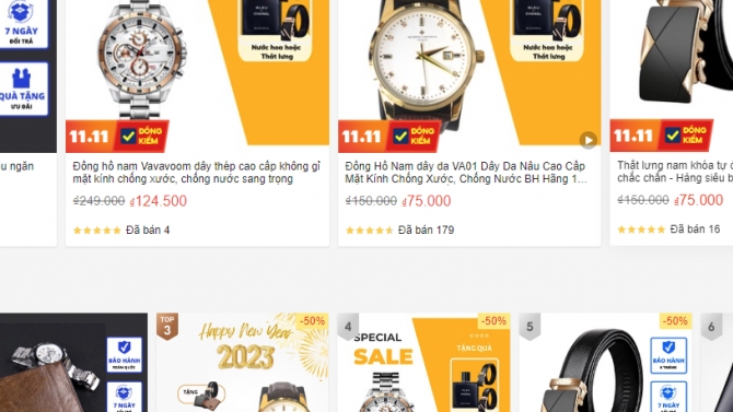 X&acirc;y dựng s&agrave;n thương mại điện tử cho shop đồng hồ nam
