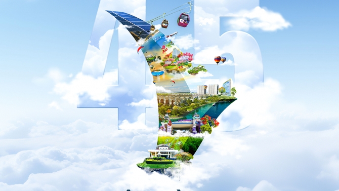 Thiết kế Key Visual kỷ niệm 45 năm th&agrave;nh lập TTC Group