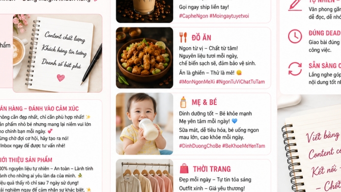 Viết Caption Facebook & Nội dung b&aacute;n h&agrave;ng