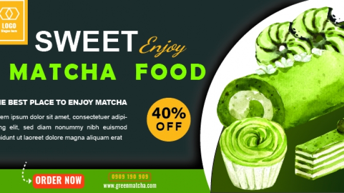banner b&aacute;nh matcha