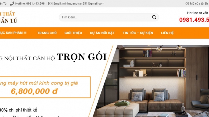 Website b&aacute;n nội thất