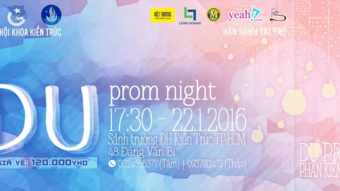 Thiết kế v&eacute; tham dự prom cho Đo&agrave;n Hội khoa Kiến Tr&uacute;c trường ĐH Kiến Tr&uacute;c