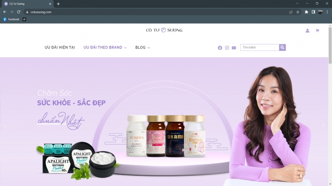 Website c&aacute; nh&acirc;n cho chị Sương Huỳnh