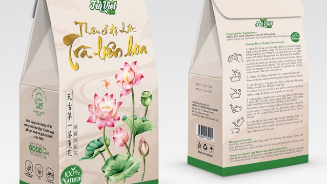 Thiết kế hộp Tr&agrave; sen