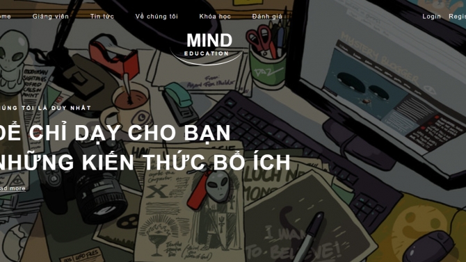 Web học trực tuyến MIND