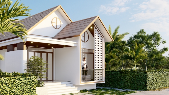 Nh&agrave; m&aacute;i Th&aacute;i hiện đại