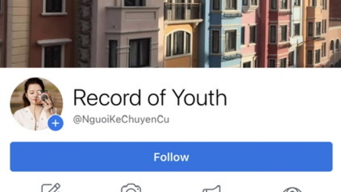 Quản l&yacute; Fanpage c&aacute; nh&acirc;n &ldquo;Record of Youth&rdquo;